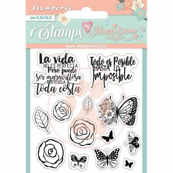 Stamperia Stempel "Circle of Love Roses and Butterfly" Clear Stamps
