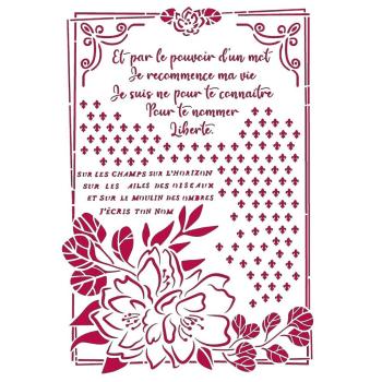 Stamperia Schablone - Stencil "Romantic Journal Flower with Frame" A4