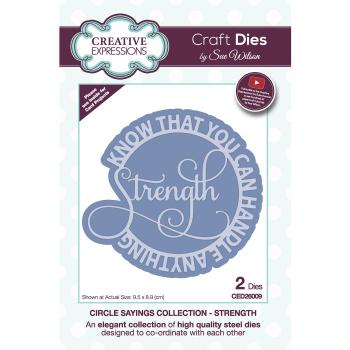 Creative Expressions - Circle sayings craft die Strength