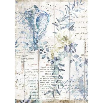 Stamperia "Romantic Sea Dream Shells" A4 Decoupage / Decopatch Papier 6 Bögen 