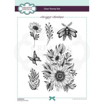 Creative Expressions - Designer boutique clear stamp set Dazzling sunf