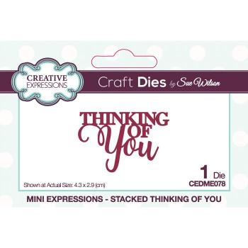 Creative Expressions - Mini expressions craft die stacked Thinking of You