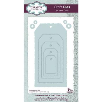 Creative Expressions - Craft die shabby basics Tattered Tags
