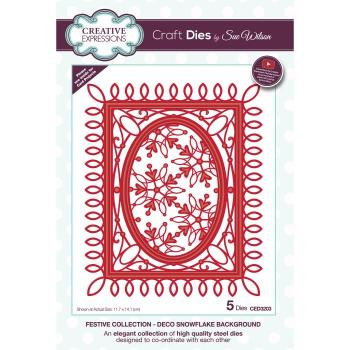 Creative Expressions - Sue Wilson deco Snowflake background