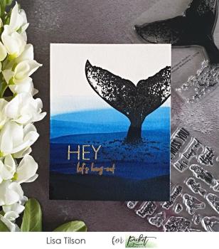 Picket Fence Studios A Whale Breaching 4x4 Inch Clear Stamps 