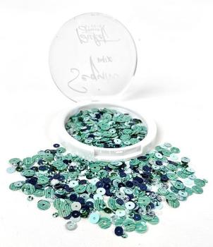 Picket Fence Studios Aqua Seas Sequin Mix  Pailetten