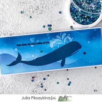 Picket Fence Studios Whale and Mermaid 6x6 Inch Stencil - Schablone