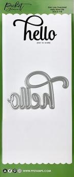 Picket Fence Studios Slim Line Oversized Hello Word  Die (SDCS-118)