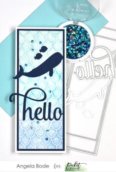 Picket Fence Studios Slim Line Oversized Hello Word  Die (SDCS-118)