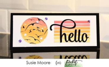 Picket Fence Studios Slim Line Oversized Hello Word  Die (SDCS-118)