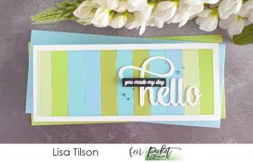 Picket Fence Studios Slim Line Oversized Hello Word  Die (SDCS-118)