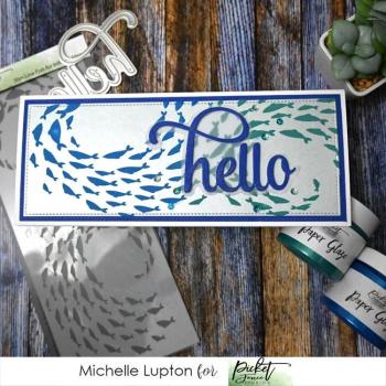 Picket Fence Studios Slim Line Oversized Hello Word  Die (SDCS-118)