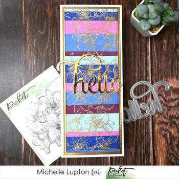 Picket Fence Studios Slim Line Oversized Hello Word  Die (SDCS-118)