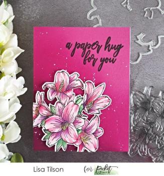 Picket Fence Studios Lilies for Spring 4x4 Inch Clear Stamps (F-149)