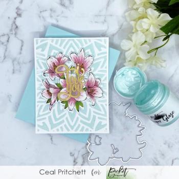 Picket Fence Studios Lilies for Spring 4x4 Inch Clear Stamps (F-149)