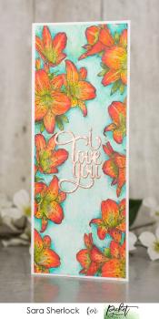 Picket Fence Studios Lilies for Spring 4x4 Inch Clear Stamps (F-149)