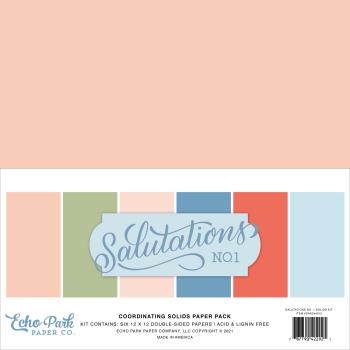 Echo Park "Salutations No.1" 12x12" Coordinating Solids Paper - Cardstock