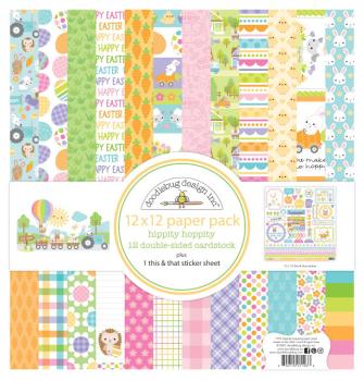 Doodlebug Design Hippity Hoppity  12" Paper Pack  - Designpapier 