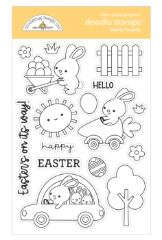 Doodlebug Design "Hippity Hoppity" Stamps - Stempel