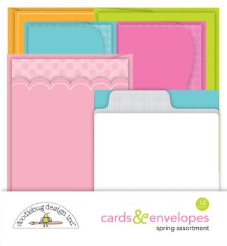 Doodlebug Spring Assortment Cards & Envelopes  - Karten/Umschläge