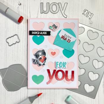 Time For Tea Dies Lots of Love Vertical A6 Cover Plate Metal