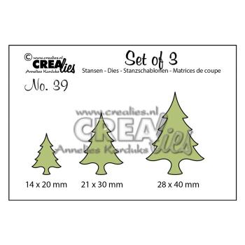 Crealies - Set Stanzschablonen 3pcs no.39 Weihnachtsbaum dünn 