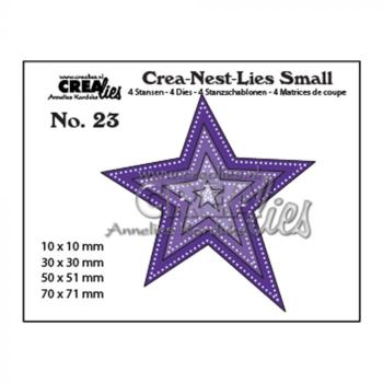 Crealies - Kleiner Ungleiche Stern mit Doppelpunkten 