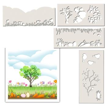 Polkadoodles Stencil Tree-mendous - Schablone  (PD8134)
