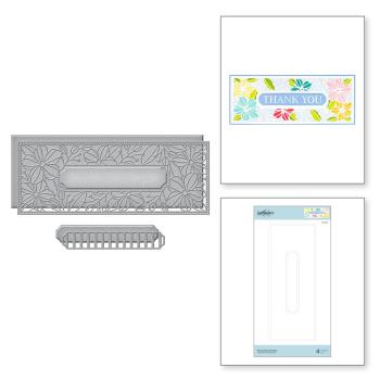 Spellbinders Die "Blossoming Slimline Etched" Stanzschablone