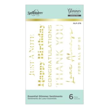 Spellbinders Hotfoil Plate - Essential Glimmer Sentiments Glimmer Hot Foil Plate