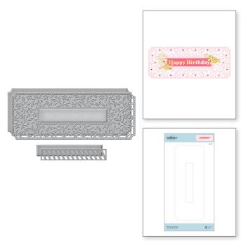 Spellbinders Die "Flowering Slimline Etched" Stanzschablone