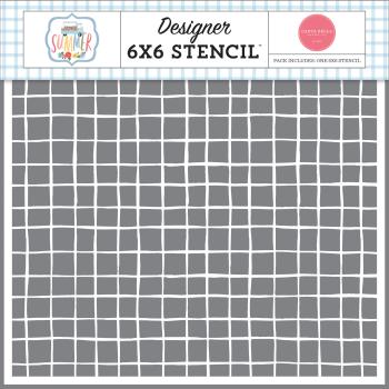 Carta Bella "Summertime Grid" Schablone 6x6"