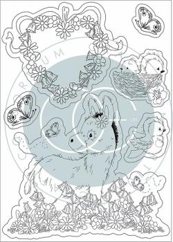 Craft Consortium Bluebells and Buttercups Donkey Clear Stamps 