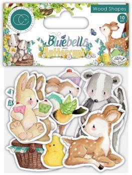 Craft Consortium Bluebells and Buttercups Wood Shapes - Holzteile