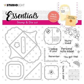 Studio Light -  Stempel mit Stanze Quadratischer ausgefallener U