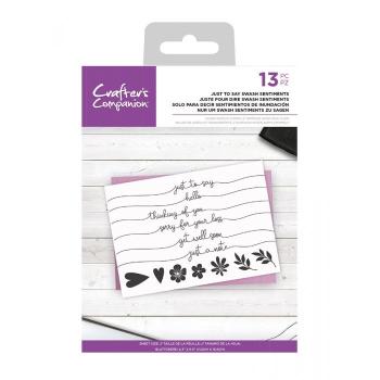 Crafters Companion - Just To Say Swash Sentiments - Clear Stamps