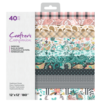 Crafters Companion - Traditional Florals - 12" Paper Pack