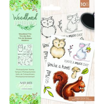 Crafters Companion - Woodland Trio - Clear Stamps