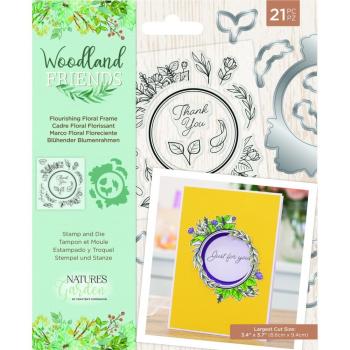 Crafters Companion - Woodland Friends Flourishing Floral - Stanze & Stempel
