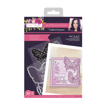 Crafters Companion - Butterflies and Blooms - Stanze & Stempel