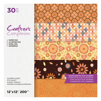 Crafters Companion - Summer Sunset - 12" Paper Pack