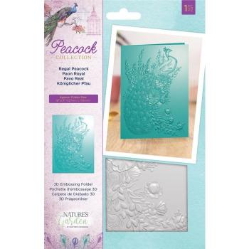 Crafters Companion - Regal Peacock 3D - Embossing Folder