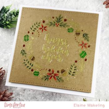 Time For Tea Clear Stamps Winter Wishes Wreath A5 