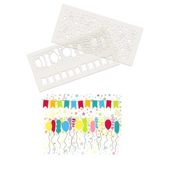 Polkadoodles Stencil Birthday Balloon - Schablone  (PD8139)