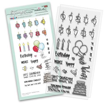Polkadoodles Stempel "Birthday Celebrations" Clear Stamp-Set