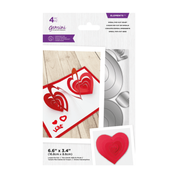 Gemini Spiral Pop-Out Heart Elements Dies - Stanze - Herz