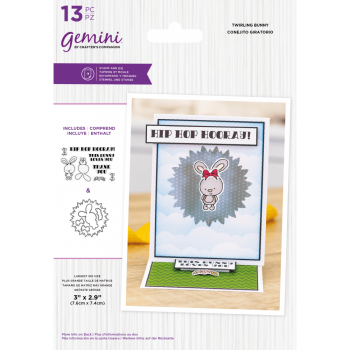 Gemini Twirling Bunny Stamp & Die -Stempel & Stanze - Hase