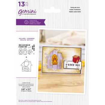 Gemini Twirling Dog Stamp & Die  -Stempel & Stanze - Hund