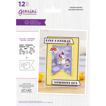 Gemini Twirling Unicorn Stamp & Die  -Stempel & Stanze - Einhorn