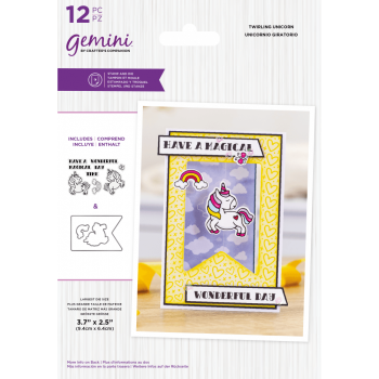 Gemini Twirling Unicorn Stamp & Die -Stempel & Stanze - Einhorn